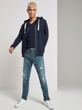 Sweatjacke mit Kapuze - Männer - Sky Captain Blue Sweatjacke mit Kapuze - Männer - Sky Captain Blue - 3 - TOM TAILOR Denim