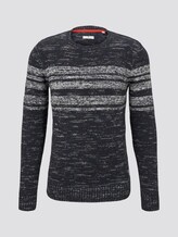 Pullover mit Streifen - Männer - dark blue blue fancy yarn Pullover mit Streifen - Männer - dark blue blue fancy yarn - 7 - TOM TAILOR