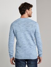 Pullover mit Streifen - Männer - light blue white fancy yarn Pullover mit Streifen - Männer - light blue white fancy yarn - 2 - TOM TAILOR