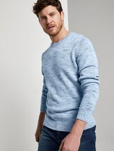 Pullover mit Streifen - Männer - light blue white fancy yarn Pullover mit Streifen - Männer - light blue white fancy yarn - 5 - TOM TAILOR