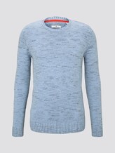 Pullover mit Streifen - Männer - light blue white fancy yarn Pullover mit Streifen - Männer - light blue white fancy yarn - 7 - TOM TAILOR