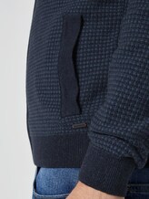strukturierte Sweatjacke - Männer - blue denim structure strukturierte Sweatjacke - Männer - blue denim structure - 10 - TOM TAILOR