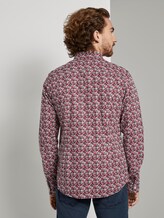 gemustertes Hemd - Männer - white red blue wording design gemustertes Hemd - Männer - white red blue wording design - 2 - TOM TAILOR