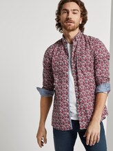 gemustertes Hemd - Männer - white red blue wording design gemustertes Hemd - Männer - white red blue wording design - 5 - TOM TAILOR