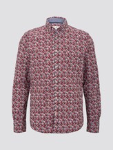 gemustertes Hemd - Männer - white red blue wording design gemustertes Hemd - Männer - white red blue wording design - 7 - TOM TAILOR
