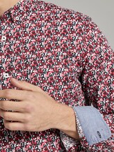 gemustertes Hemd - Männer - white red blue wording design gemustertes Hemd - Männer - white red blue wording design - 9 - TOM TAILOR