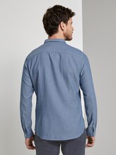 strukturiertes Hemd - Männer - blue white small dobby strukturiertes Hemd - Männer - blue white small dobby - 2 - TOM TAILOR