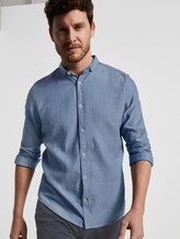 strukturiertes Hemd - Männer - blue white small dobby strukturiertes Hemd - Männer - blue white small dobby - 5 - TOM TAILOR