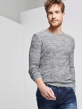 Fein gestreifter Pullover - Männer - grey shades mouline Fein gestreifter Pullover - Männer - grey shades mouline - 5 - TOM TAILOR