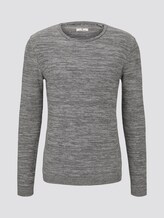 Fein gestreifter Pullover - Männer - grey shades mouline Fein gestreifter Pullover - Männer - grey shades mouline - 7 - TOM TAILOR