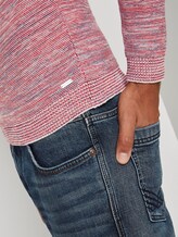 Fine striped sweater - Men - red blue mouline Fine striped sweater - Men - red blue mouline - 10 - TOM TAILOR