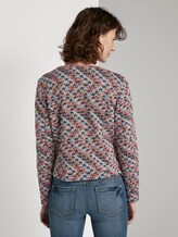 gemusterter Blazer - Frauen - blue pink popcorn structure gemusterter Blazer - Frauen - blue pink popcorn structure - 2 - TOM TAILOR