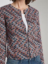 gemusterter Blazer - Frauen - blue pink popcorn structure gemusterter Blazer - Frauen - blue pink popcorn structure - 9 - TOM TAILOR
