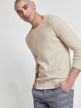 Strukturierter Pullover - Männer - Ecru Melange Strukturierter Pullover - Männer - Ecru Melange - 5 - TOM TAILOR Denim