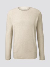 Strukturierter Pullover - Männer - Ecru Melange Strukturierter Pullover - Männer - Ecru Melange - 7 - TOM TAILOR Denim
