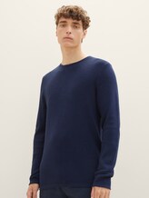 Strukturierter Pullover - Männer - Sky Captain Blue Non-Solid Strukturierter Pullover - Männer - Sky Captain Blue Non-Solid - 5 - TOM TAILOR Denim