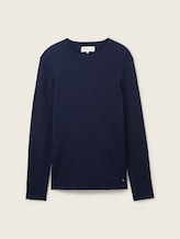 Strukturierter Pullover - Männer - Sky Captain Blue Non-Solid Strukturierter Pullover - Männer - Sky Captain Blue Non-Solid - 7 - TOM TAILOR Denim