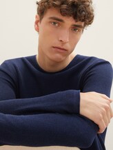 Strukturierter Pullover - Männer - Sky Captain Blue Non-Solid Strukturierter Pullover - Männer - Sky Captain Blue Non-Solid - 9 - TOM TAILOR Denim