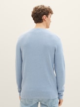 Strukturierter Pullover - Männer - soft light blue melange Strukturierter Pullover - Männer - soft light blue melange - 2 - TOM TAILOR Denim