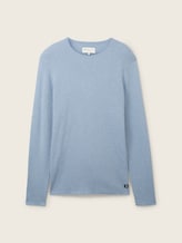 Strukturierter Pullover - Männer - soft light blue melange Strukturierter Pullover - Männer - soft light blue melange - 7 - TOM TAILOR Denim