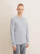 Strukturierter Pullover - Männer - lava stone grey melange Strukturierter Pullover - Männer - lava stone grey melange - 1 - TOM TAILOR Denim