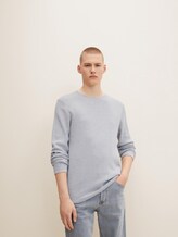 Strukturierter Pullover - Männer - lava stone grey melange Strukturierter Pullover - Männer - lava stone grey melange - 5 - TOM TAILOR Denim