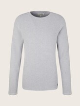 Strukturierter Pullover - Männer - lava stone grey melange Strukturierter Pullover - Männer - lava stone grey melange - 7 - TOM TAILOR Denim