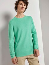 Strukturierter Pullover - Männer - creamy jade melange Strukturierter Pullover - Männer - creamy jade melange - 5 - TOM TAILOR Denim
