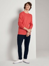 Strukturierter Pullover - Männer - blush berry melange Strukturierter Pullover - Männer - blush berry melange - 3 - TOM TAILOR Denim