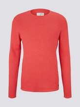 Strukturierter Pullover - Männer - blush berry melange Strukturierter Pullover - Männer - blush berry melange - 7 - TOM TAILOR Denim