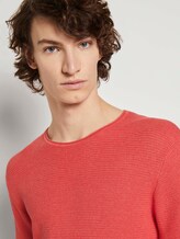 Strukturierter Pullover - Männer - blush berry melange Strukturierter Pullover - Männer - blush berry melange - 9 - TOM TAILOR Denim