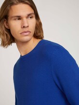 Strukturierter Pullover - Männer - active blue melange Strukturierter Pullover - Männer - active blue melange - 9 - TOM TAILOR Denim