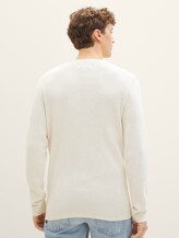 Strukturierter Pullover - Männer - oat milk melange Strukturierter Pullover - Männer - oat milk melange - 2 - TOM TAILOR Denim