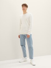 Strukturierter Pullover - Männer - oat milk melange Strukturierter Pullover - Männer - oat milk melange - 3 - TOM TAILOR Denim