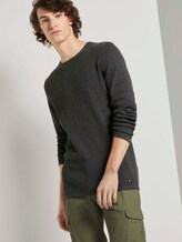 Strukturierter Pullover - Männer - dim anthracite melange Strukturierter Pullover - Männer - dim anthracite melange - 5 - TOM TAILOR Denim