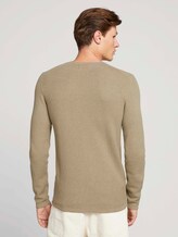 Strukturierter Pullover - Männer - soft pale khaki melange Strukturierter Pullover - Männer - soft pale khaki melange - 2 - TOM TAILOR Denim