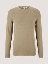 Strukturierter Pullover - Männer - soft pale khaki melange Strukturierter Pullover - Männer - soft pale khaki melange - 7 - TOM TAILOR Denim