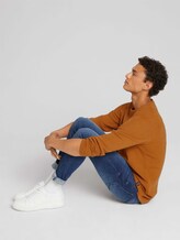 Strukturierter Pullover - Männer - cognac brown melange Strukturierter Pullover - Männer - cognac brown melange - 3 - TOM TAILOR Denim