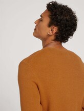 Strukturierter Pullover - Männer - cognac brown melange Strukturierter Pullover - Männer - cognac brown melange - 9 - TOM TAILOR Denim