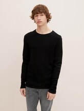 Strukturierter Pullover - Männer - Black Strukturierter Pullover - Männer - Black - 1 - TOM TAILOR Denim