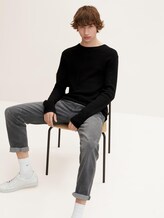 Strukturierter Pullover - Männer - Black Strukturierter Pullover - Männer - Black - 5 - TOM TAILOR Denim
