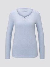 gestreiftes Henley-Shirt - Frauen - blue offwhite small stripe gestreiftes Henley-Shirt - Frauen - blue offwhite small stripe - 7 - TOM TAILOR