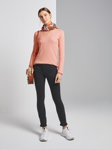 gestreiftes Henley-Shirt - Frauen - orange offwhite small stripe gestreiftes Henley-Shirt - Frauen - orange offwhite small stripe - 3 - TOM TAILOR