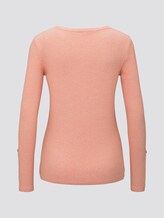 gestreiftes Henley-Shirt - Frauen - orange offwhite small stripe gestreiftes Henley-Shirt - Frauen - orange offwhite small stripe - 8 - TOM TAILOR