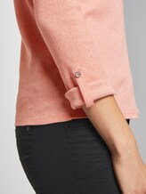 gestreiftes Henley-Shirt - Frauen - orange offwhite small stripe gestreiftes Henley-Shirt - Frauen - orange offwhite small stripe - 9 - TOM TAILOR