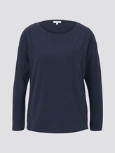 Lange mouwen shirt met borstzak - Vrouwen - Sky Captain Blue Lange mouwen shirt met borstzak - Vrouwen - Sky Captain Blue - 7 - TOM TAILOR