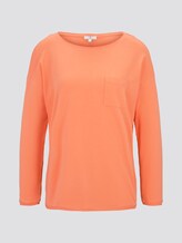 Langarmshirt mit Brusttasche - Frauen - Fusion Coral Langarmshirt mit Brusttasche - Frauen - Fusion Coral - 7 - TOM TAILOR