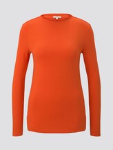 Langarmshirt mit Rollkragen - Frauen - knockout orange Langarmshirt mit Rollkragen - Frauen - knockout orange - 7 - TOM TAILOR