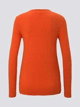 Langarmshirt mit Rollkragen - Frauen - knockout orange Langarmshirt mit Rollkragen - Frauen - knockout orange - 8 - TOM TAILOR