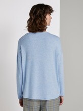 Langarmshirt mit Print - Frauen - sicilian blue melange Langarmshirt mit Print - Frauen - sicilian blue melange - 2 - TOM TAILOR
